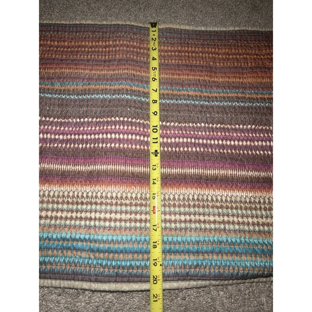 Bohemian Quilted Bright Pastel Pillowcase Sham Cozy Home Rustic Boho Aztec Count